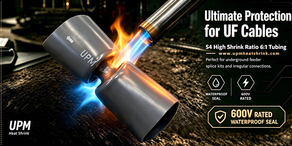 6:1 Thick Wall Adhesive-Lined Heat Shrink Tubing for Underground Feeder Splice Protection