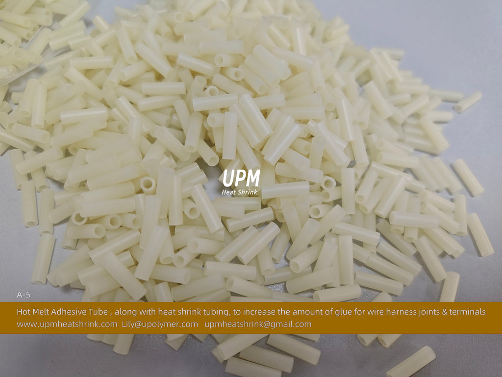 Hot Melt Adhesive Tubing, along with heat shrink tubing to increase the amount of glue