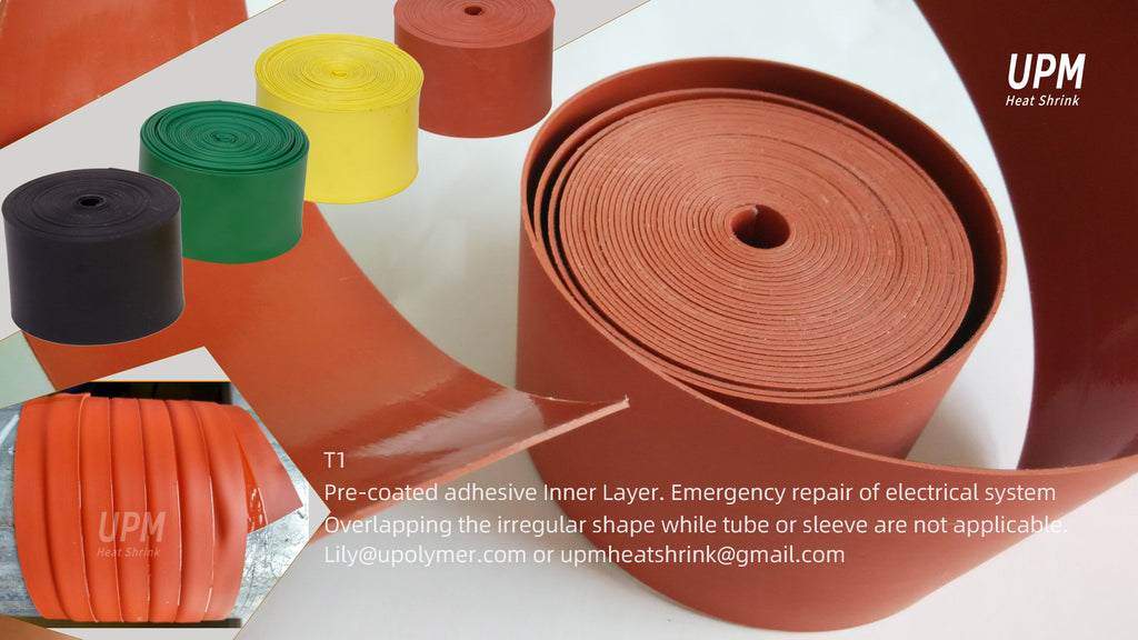 Overlaps.Conforms.Shrink.Seals. Repairs — Anywhere, Anytime! Heat Shrink Tape — Fast Fix for Irregular Cables & Emergency Repairs.