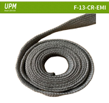 The F-13-CR-EMI shielding braided sleeve  silver-plated (or nickel/tin) alloy copper foil wire around the outer surface of aramid fiber threads