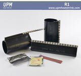 R1 Medium wall Wraparound  Heat Shrink Cable Repair Sleeve rubber shrink wrap with metal zipper for emergency repair of damaged cable in irregular sizes and shapes